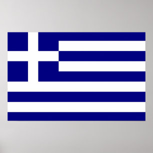 Póster Framed print with Flag of  Greece