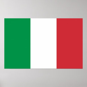 Póster Framed print with Flag of  Italy