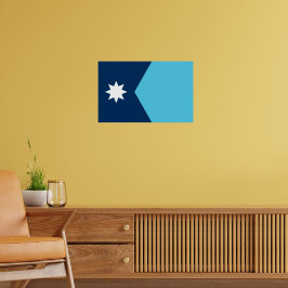 Póster Framed print with Flag of Minnesota, USA