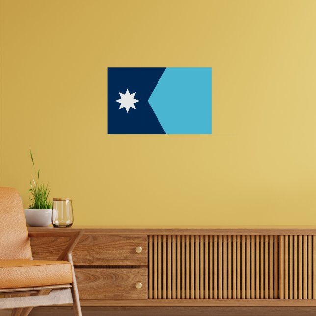 Póster Framed print with Flag of Minnesota, USA (Salón 2)