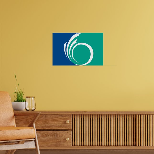 Póster Framed print with Flag of Ottawa, Canada (Salón 2)