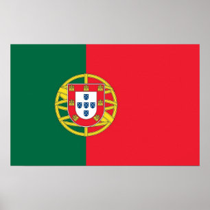 Póster Framed print with Flag of Portugal