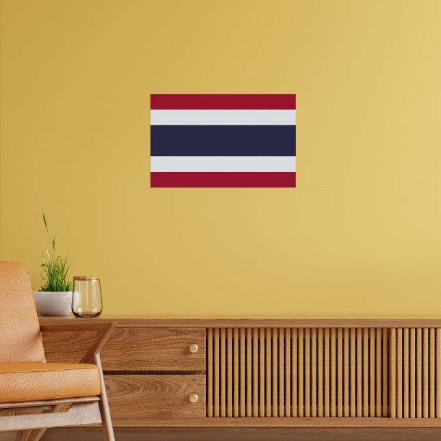 Póster Framed print with Flag of Thailand (Salón 2)