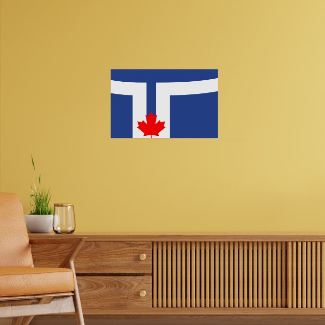 Póster Framed print with Flag of Toronto, Ontario (Salón 2)