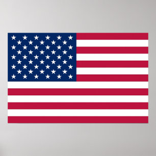 Póster Framed print with Flag of U.S.A.
