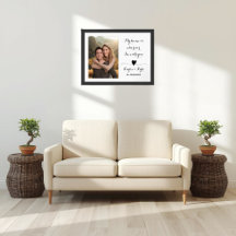 Framed Wedding Anniversary Photo Keepsake Poster