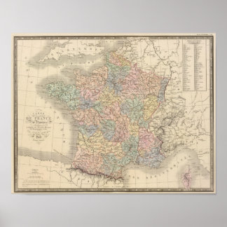 Póster France Atlas Map