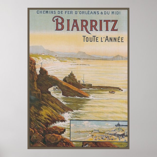 Póster France Biarritz (Frente)