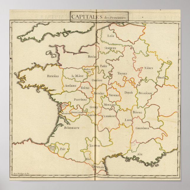 Póster France  Capitals (Frente)