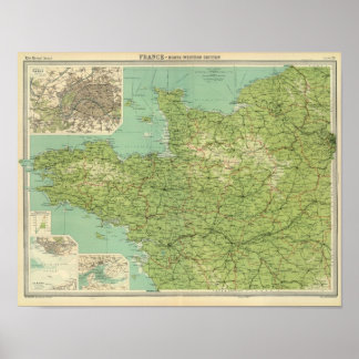 Póster France northwestern section, environs of Paris
