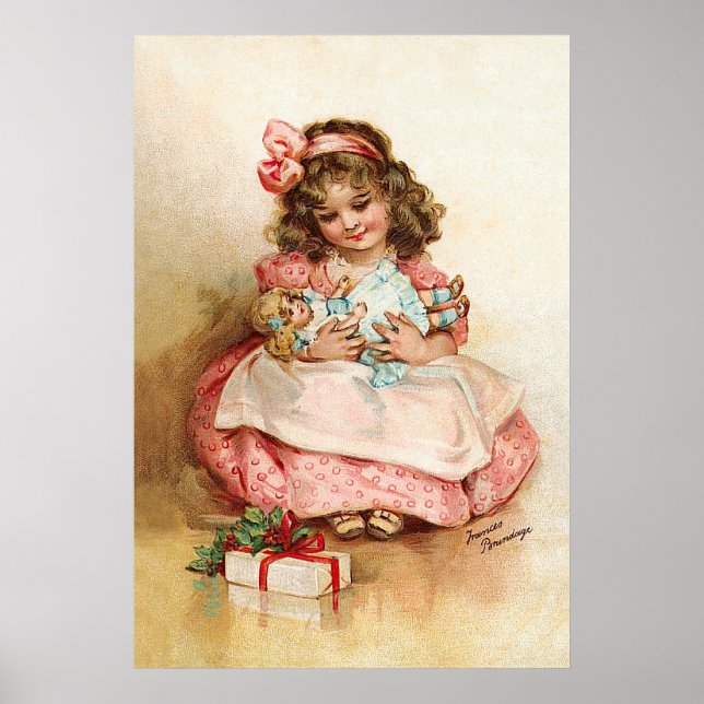 Póster Frances Brundage - Chica con muñeca (Frente)