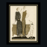 Póster Francés de moda Pochoir Art Deco<br><div class="desc">Art Deco,  Francés Fashion,  Pochoir Print C.1920 16x20 mostrado. Disponible en otros tamaños y en otros productos.</div>