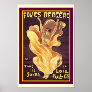 Póster Francés Nouveau "Folies Bergere" 13 x poster 19