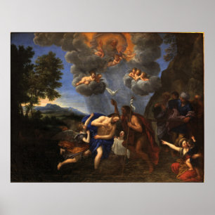 Póster Francesco Albani - Bautismo de Cristo - Circa 1630