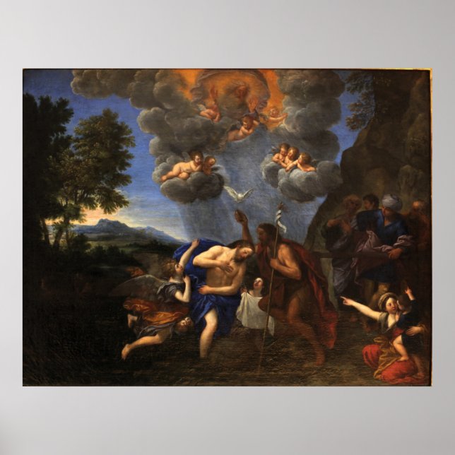 Póster Francesco Albani - Bautismo de Cristo - Circa 1630 (Frente)