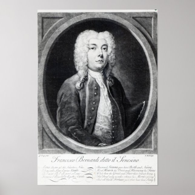 Póster Francesco Bernardi Senesino (Frente)