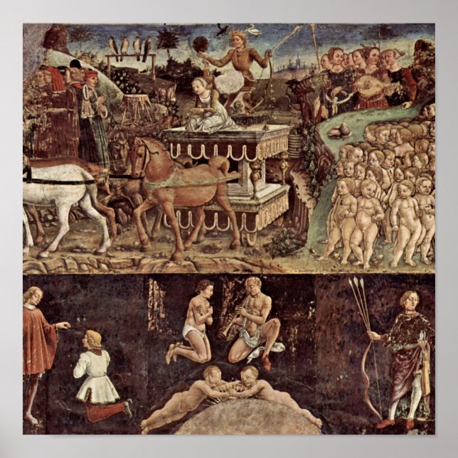 Póster Francesco del Cossa - Detalles del triunfo del Apo (Frente)