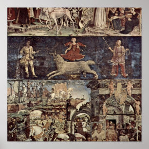 Póster Francesco del Cossa - Triunfo de Minerva