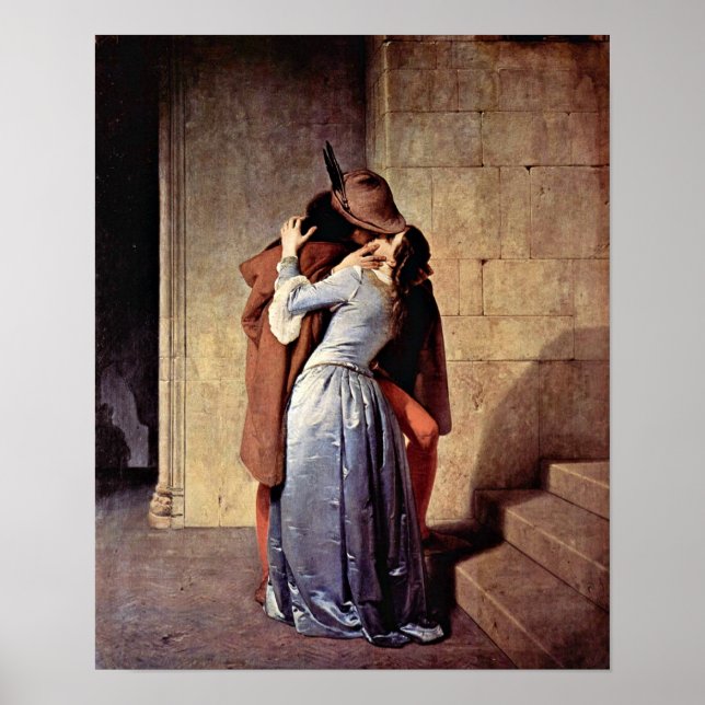 Póster Francesco Hayez - El beso (Frente)