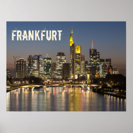 Póster Fráncfort Skyline Alemania Regalo de recuerdo de é