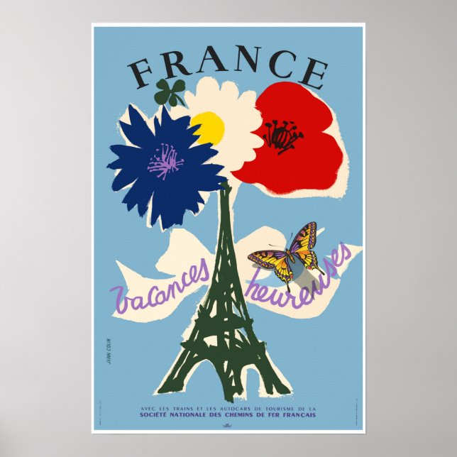 Póster Francia: Afiche de viajes (Frente)