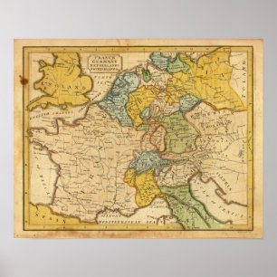 Póster Francia, Alemania, Países Bajos, Suiza