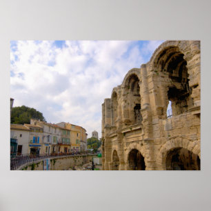 Póster Francia, Arlés, Provenza, anfiteatro romano
