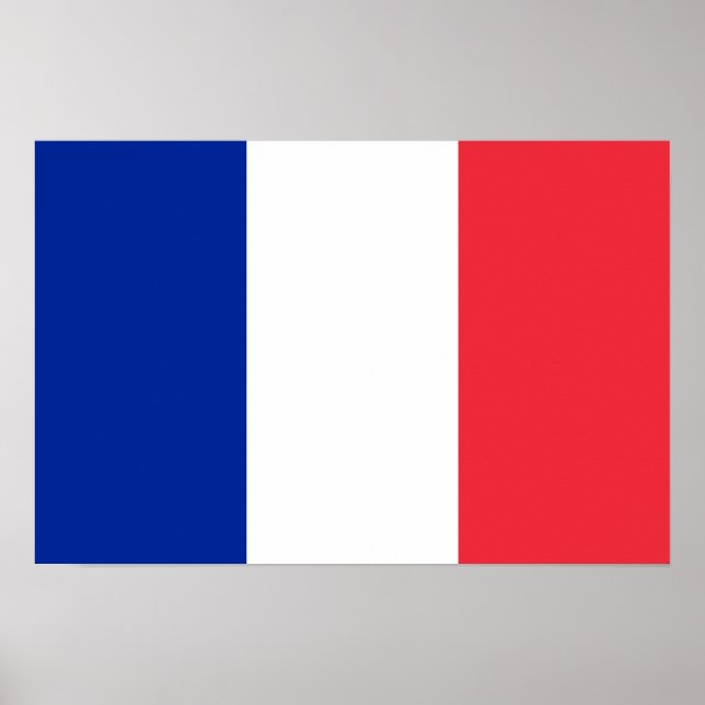 Póster Francia - Bandera nacional francesa (Frente)