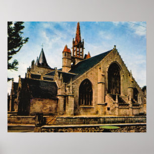 Póster Francia, Bretaña, Penmarch, Eglise St Nonn