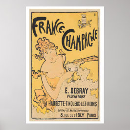Póster Francia-Champán, 1891 - Comida y bebida vintage