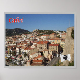 Póster Francia - Córcega - Calvi -
