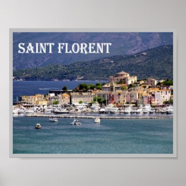 Póster Francia - Córcega - Saint Florent - (Frente)