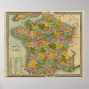 Póster Francia En Departamentos