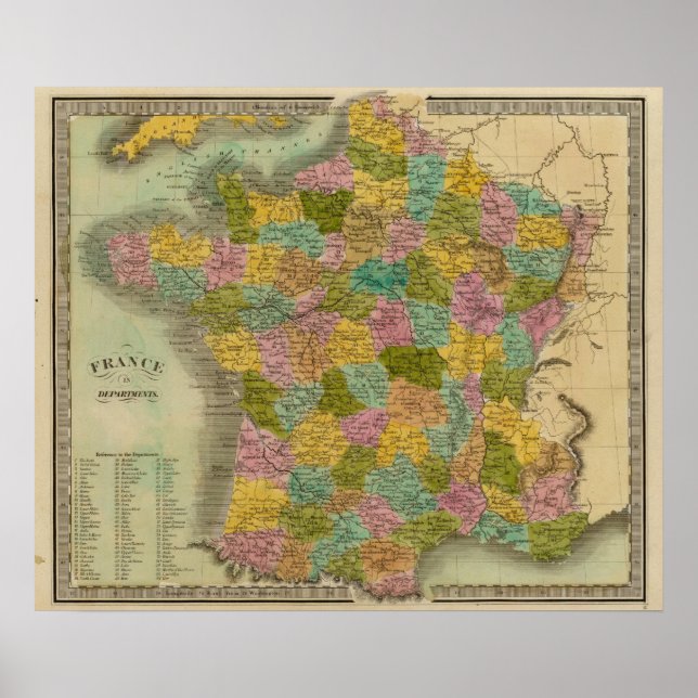 Póster Francia En Departamentos (Frente)