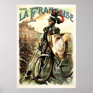 Póster Francia La Francaise Cíclica Poster de bicicleta