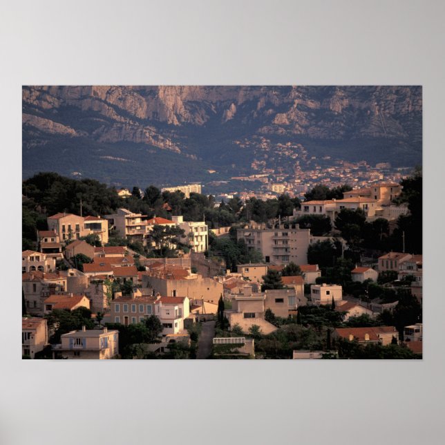 Póster Francia, Marsella, Provenza. Suburbios del sur (Frente)