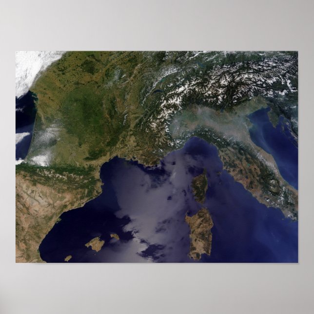 Póster Francia meridional e Italia septentrional (Frente)