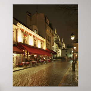 Póster Francia, París, Montmartre