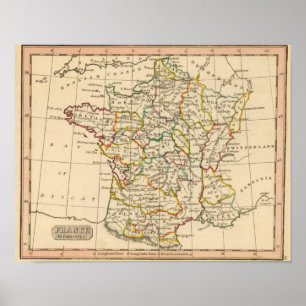 Póster Francia, provincias