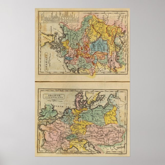 Póster Francia, Suiza, Alemania (Frente)