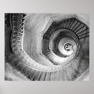 Póster FRANCIA, Valle del Ródano, LYON: Escalera Traboule