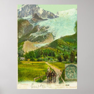 Póster Francia vintage, Chamonix 1907