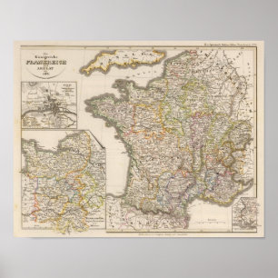 Póster Francia y los reinos de Aries a 1180