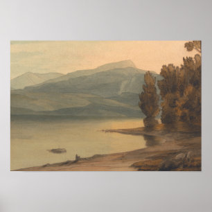 Póster Francis Towne - Windermere al atardecer