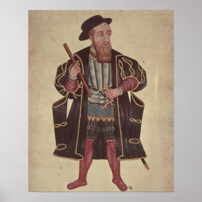 Póster Francisco de Almeida, ilustracion (Frente)