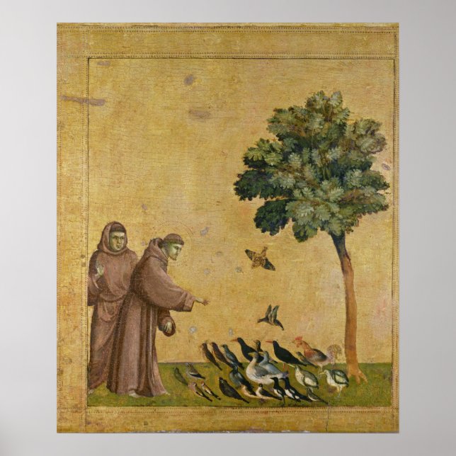 Póster Francisco de Asís predicando a los pájaros (Frente)