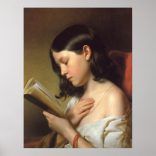 Póster Francisco Eybl - Lesendes Mädchen (chica) de la