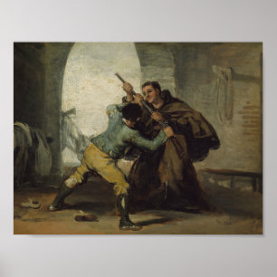 Póster Francisco Goya - Friar Pedro lucha contra la pisto