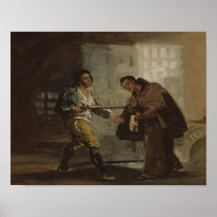 Póster Francisco Goya - Friar Pedro ofrece zapatos