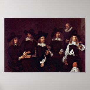 Póster Francisco Hals - agrupe el retrato de los regentes